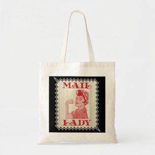 Bolso De Tela Mujer Trabajadora de correo postal: Lady Stamp