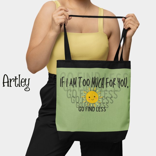 Bolso De Tela Mujer verde confiada feliz sol (Subido por el creador)