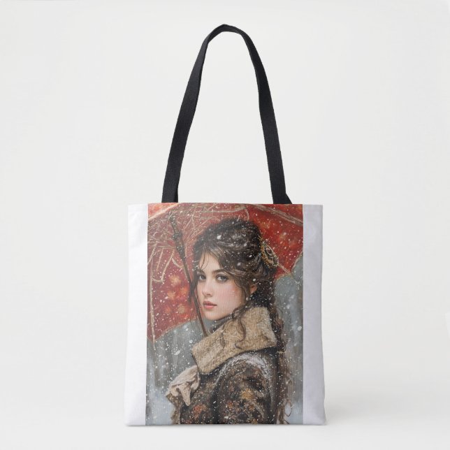 Bolso De Tela Mujer victoriana (Anverso)