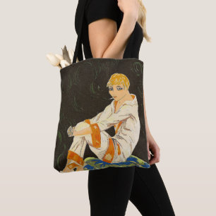 Bolso De Tela Mujer Vintage Art Déco, Fumando de S. Chompre
