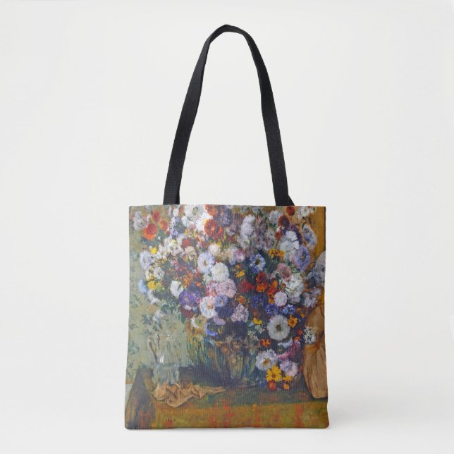 Bolso De Tela Mujer y Florero de Flores, Edgar Degas (Anverso)