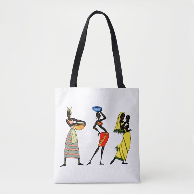 Bolso De Tela Mujeres Africanas Fondo (Anverso)