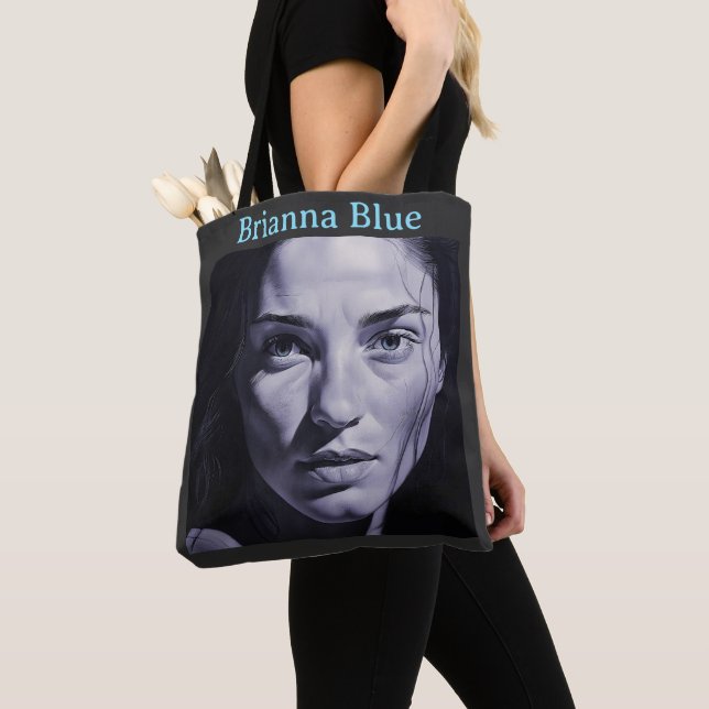Bolso De Tela Mujeres "Brianna Blue" En El Carbón (Detalle)