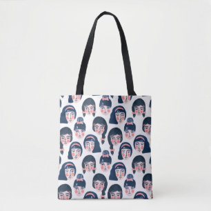 Bolso De Tela Mujeres caprichosas: arte de la cara Personalizado