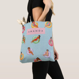 Bolso De Tela Mujeres de verano personalizadas relajándose en lo