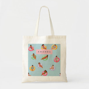 Bolso De Tela Mujeres de verano personalizadas relajándose en lo