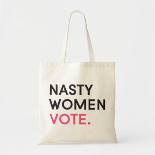 Bolso De Tela Mujeres desagradables votan Tote  Rosa