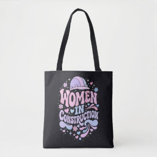 Bolso De Tela Mujeres en la Construcción Empoderamiento Retro