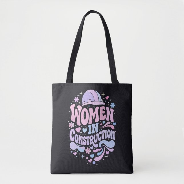 Bolso De Tela Mujeres en la Construcción Empoderamiento Retro (Anverso)