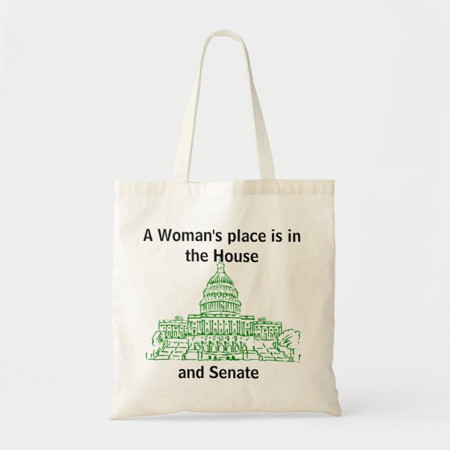 Bolso De Tela Mujeres en tote de la política (Frente)