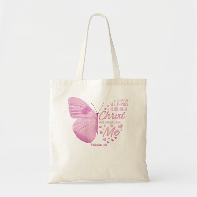 Bolso De Tela Mujeres filipinas 413 regalos versos de la Biblia  (Frente)