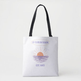Bolso De Tela Mujeres Le Club du Soleil Est 1985 Resort Vintage
