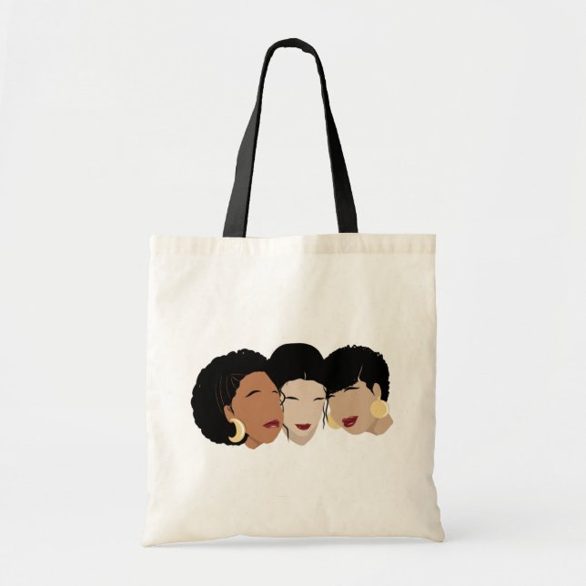 Bolso De Tela Mujeres negras, hermanas amigas (Frente)