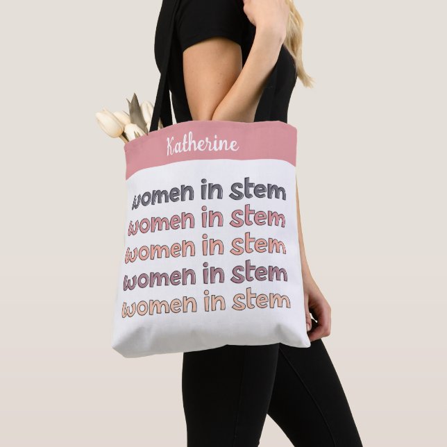 Bolso De Tela Mujeres personalizados en regalos Stem Steminist (Detalle)