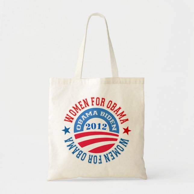 Bolso De Tela Mujeres Por Obama-Obama Biden 2012 (Frente)