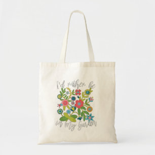 Bolso De Tela Mujeres Prefiero Estar En Mi Jardín Gracioso Jardi