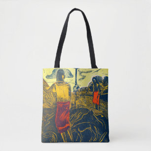 Bolso De Tela Mujeres y perros tahitianos, Gauguin