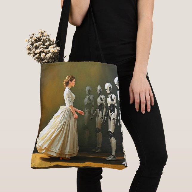 Bolso De Tela Mujeres y robots (Detalle)