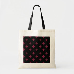 Bolso De Tela Mulberry polka crosses on black