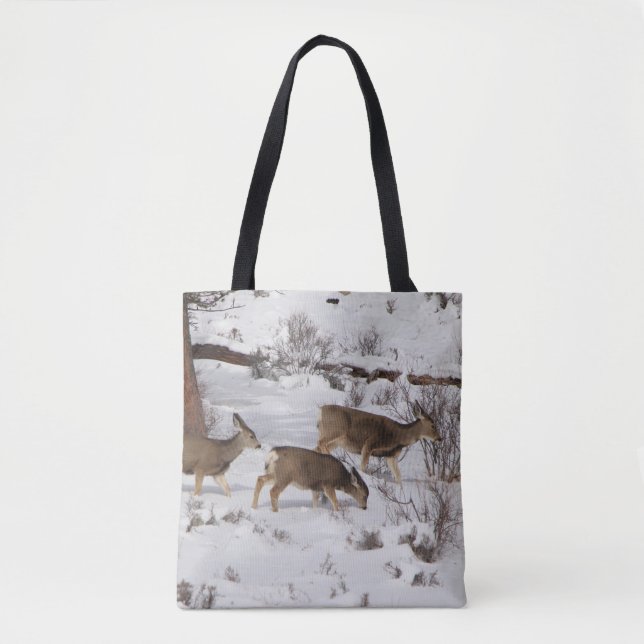 Bolso De Tela Mule Deer y Elk Tote Bag (Anverso)