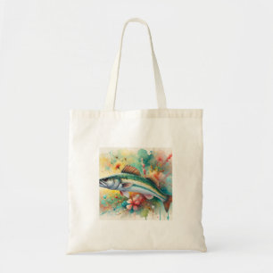 Bolso De Tela Mullet fish in watercolor 050824AREF138 - Watercol
