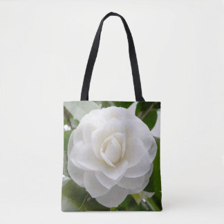 Bolso De Tela Multa blanca de la acuarela de la camelia floral