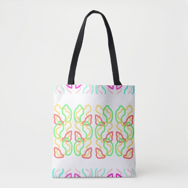 Bolso De Tela Multi Coloured Funky Tote Bag (Anverso)