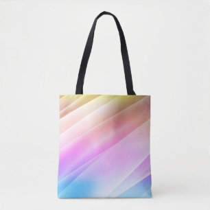 Bolso De Tela Multicolor claro, cubierta arcoiris con líneas lar