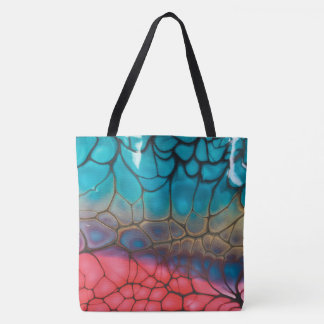 Bolso De Tela Multicolor y textura de piel de serpiente