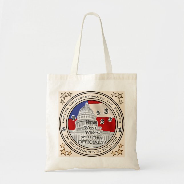 Bolso De Tela Multimillonarios políticos (Frente)