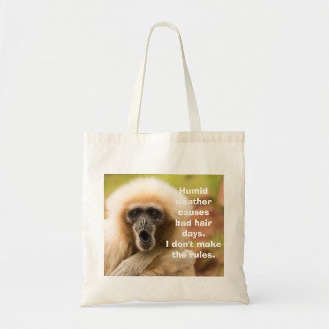 Bolso De Tela Mún día del pelo del mono divertido (Frente)
