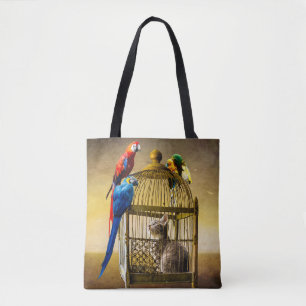 Bolso De Tela Mundo al Revés de la Jaula Dorada