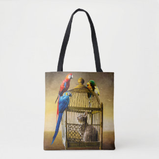 Bolso De Tela Mundo al Revés de la Jaula Dorada