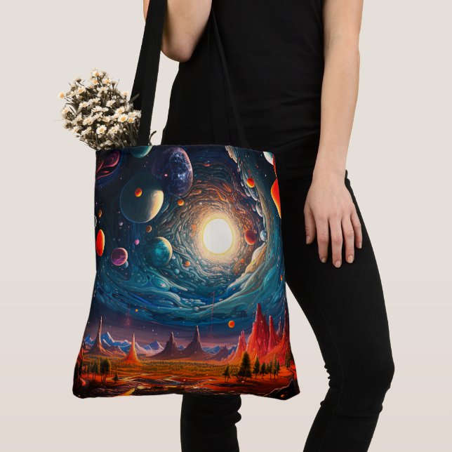 Bolso De Tela Mundo artístico (Detalle)