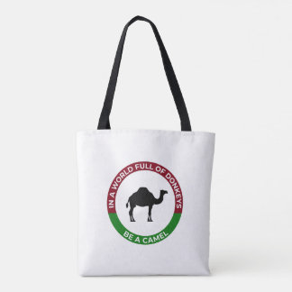 Bolso De Tela Mundo de Burros ser un Camello