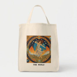 BOLSO DE TELA MUNDO - TARJETA DE TAROT