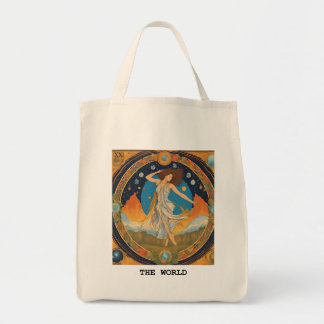 BOLSO DE TELA MUNDO - TARJETA DE TAROT
