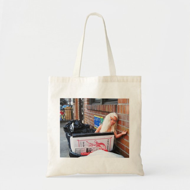 Bolso De Tela Muñeca en tote de la basura (Frente)