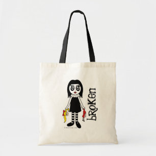 Bolso De Tela Muñeca quebrada del gótico