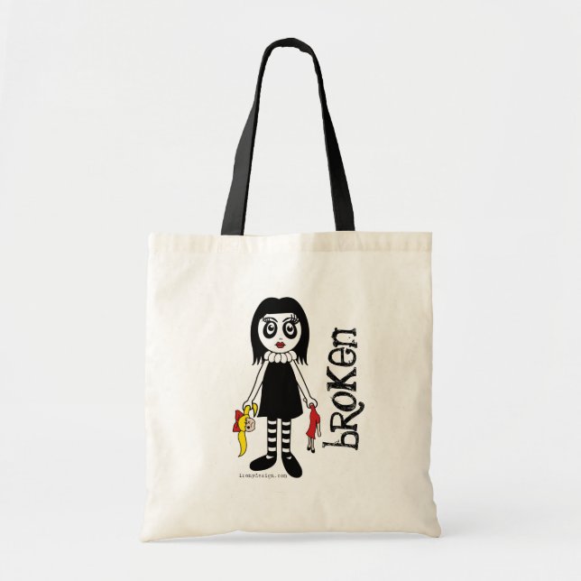Bolso De Tela Muñeca quebrada del gótico (Frente)