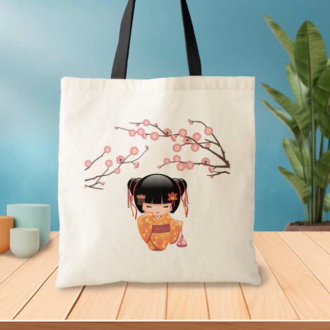 Bolso De Tela Muñeca Ume Kokeshi - Chica Geisha japonesa 3 (Subido por el creador)