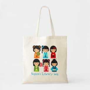 Bolso De Tela Muñecas japonesas cute kokeshi