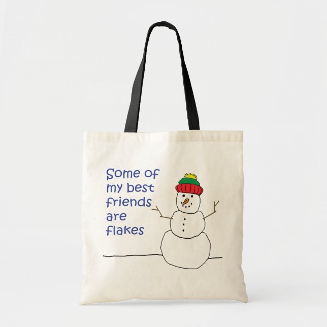 Bolso De Tela Muñeco de nieve (Frente)