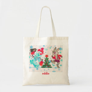 Bolso De Tela Muñeco de nieve decorativo personalizado Santa Nav
