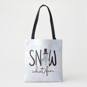 Bolso De Tela Muñeco de nieve divertido