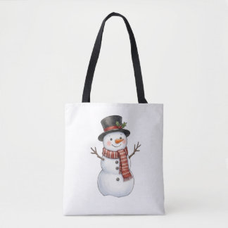Bolso De Tela Muñeco de Nieve Feliz