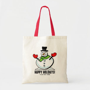 Bolso De Tela Muñeco de nieve lindo Navidad Fiesta navideña pers