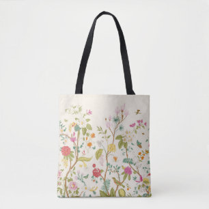 Bolso De Tela Mural. Bloom. Árboles florecientes. Ilustraciones 