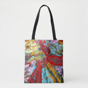Bolso De Tela mural de graffiti arte urbano abstracto hojas