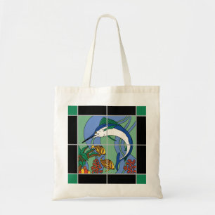 Bolso De Tela Mural de la aguja de la teja de la isla de